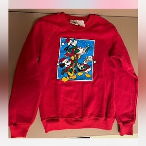 Vintage Disney Mickey & co Christmas sweater kids M